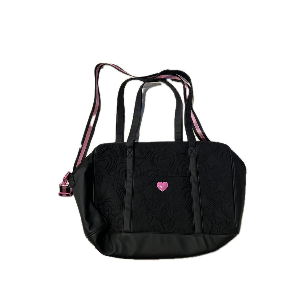 Black Soft Shell Tote Weekender Bag  22"x12"x8"
